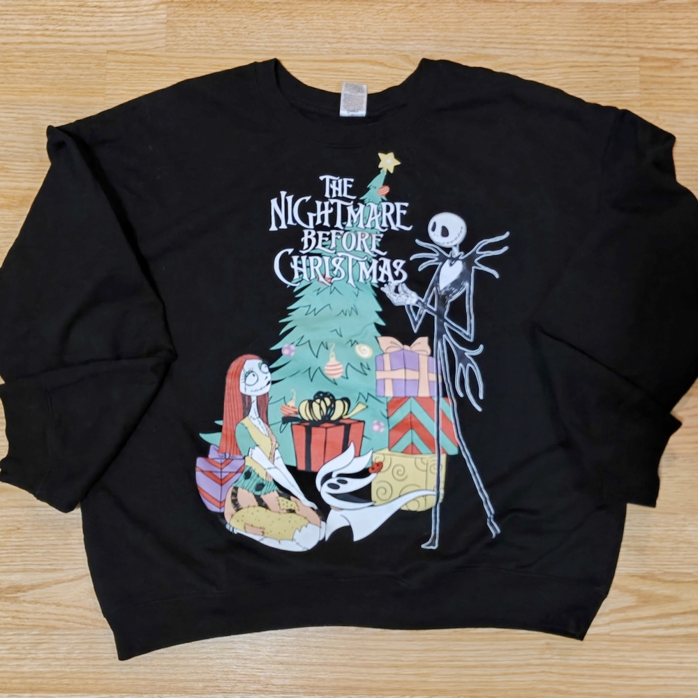 Disney Black The Nightmare Before Christmas Crewneck Sweatshirt